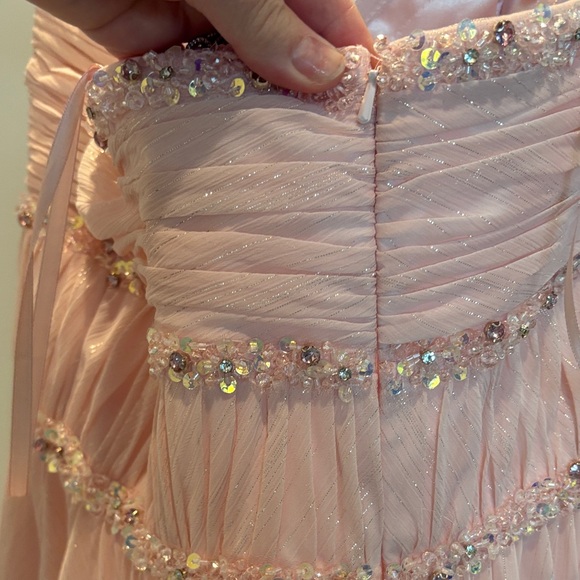 Mac Duggal Pink Strapless Gown size 8 - Picture 6 of 7